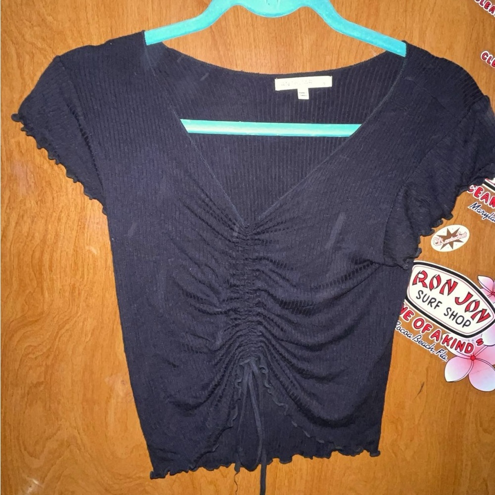 ANTISTAR black tie crop top